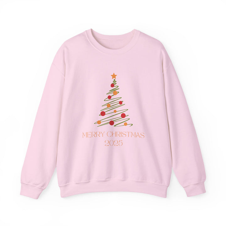 Christmas Tree Crewneck Sweatshirt – "Merry Christmas 2025" Holiday Sweater