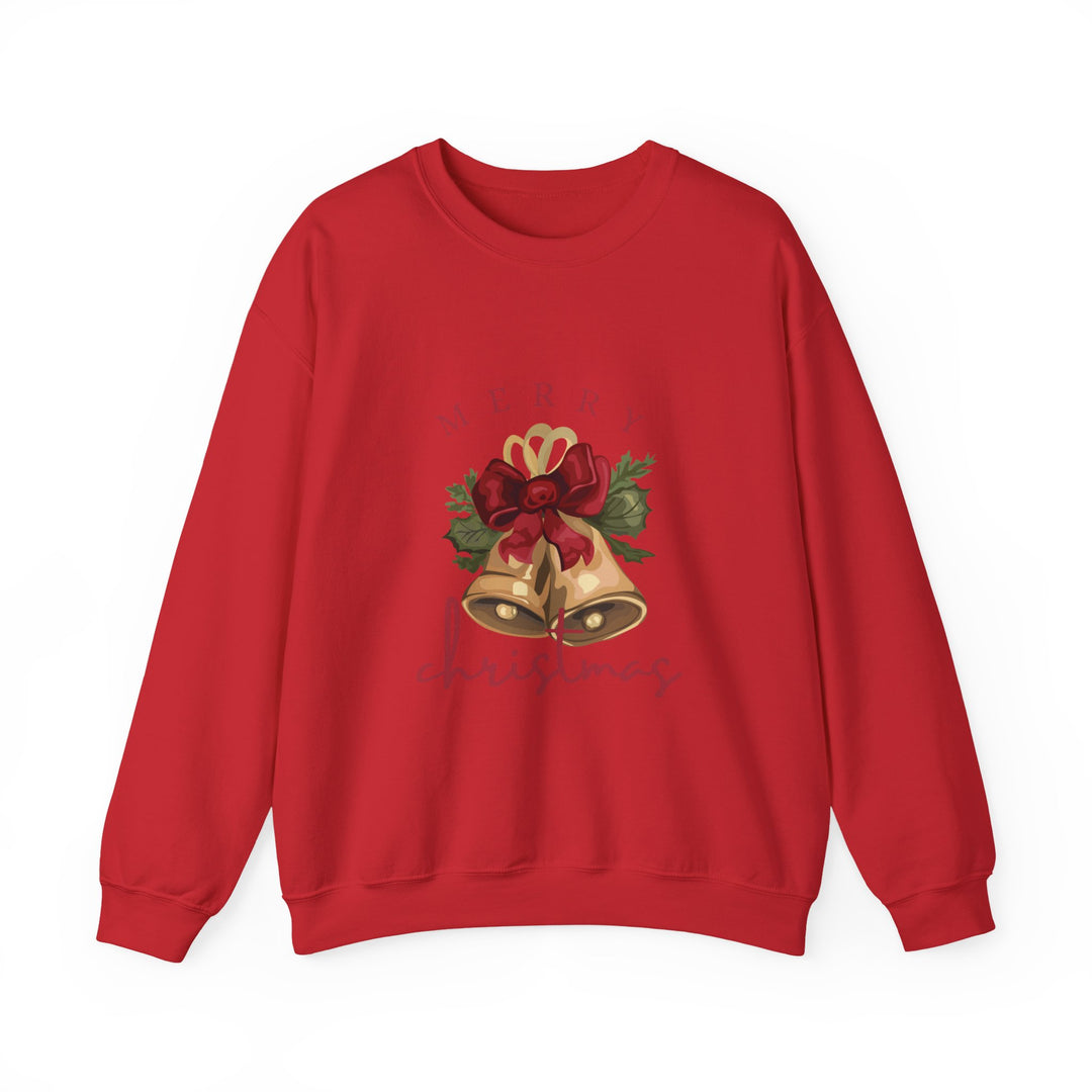Christmas Bells Crewneck Sweatshirt — "Merry Christmas" Holiday Pullover