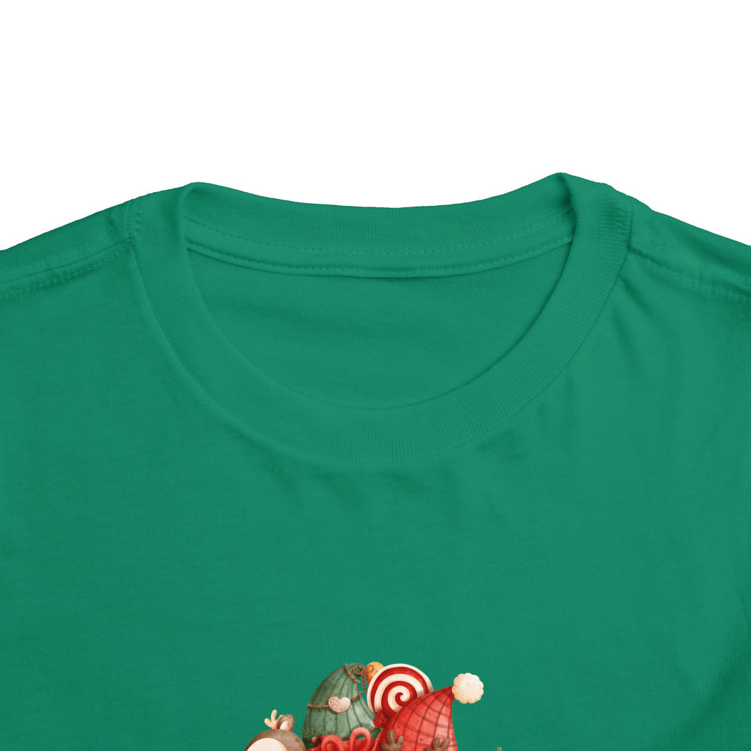 Toddler Tee — Cute Santa in Car “Merry Christmas and Happy New Year” Holiday Tee