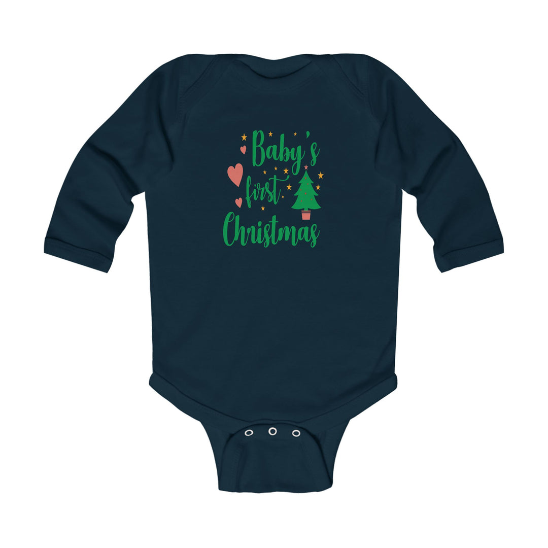 Baby's First Christmas Infant Long Sleeve Bodysuit – Holiday Baby Onesie