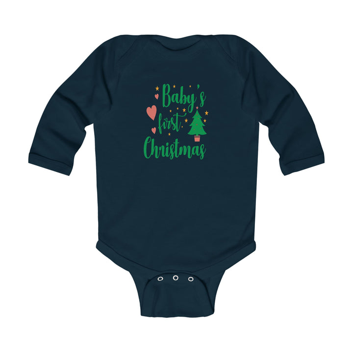 Baby's First Christmas Infant Long Sleeve Bodysuit – Holiday Baby Onesie