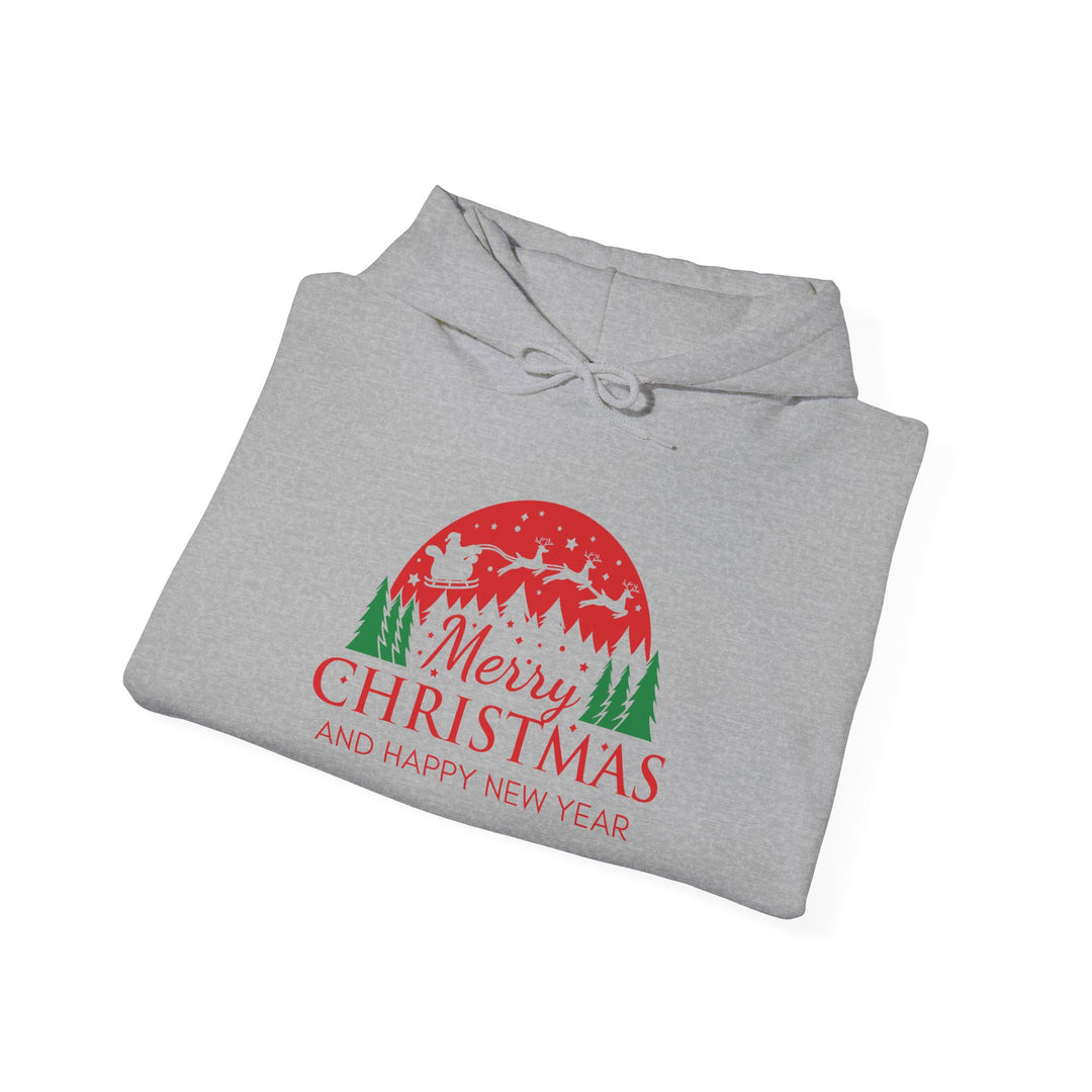 Merry Christmas Hoodie - Festive Red & Green Holiday Sweatshirt