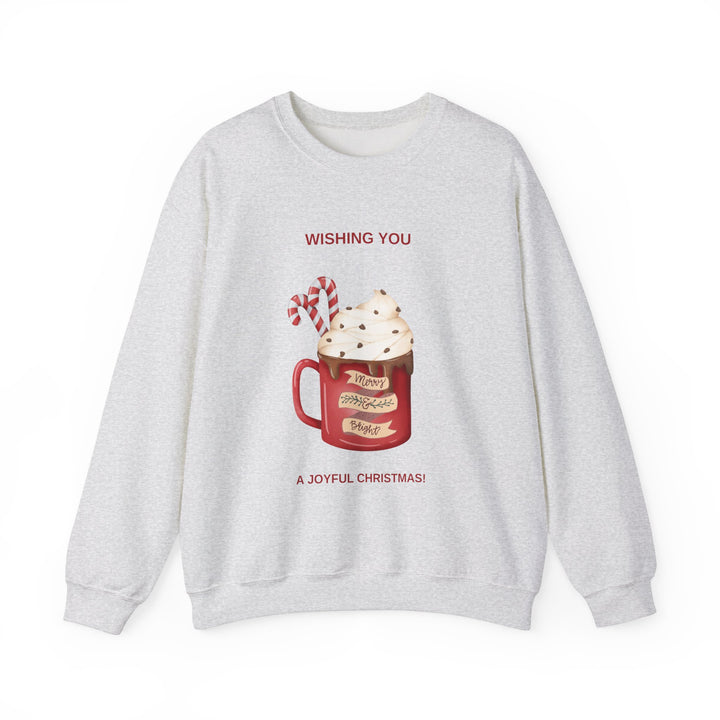 Joyful Christmas Hot Cocoa Sweatshirt - Cozy Holiday Crewneck