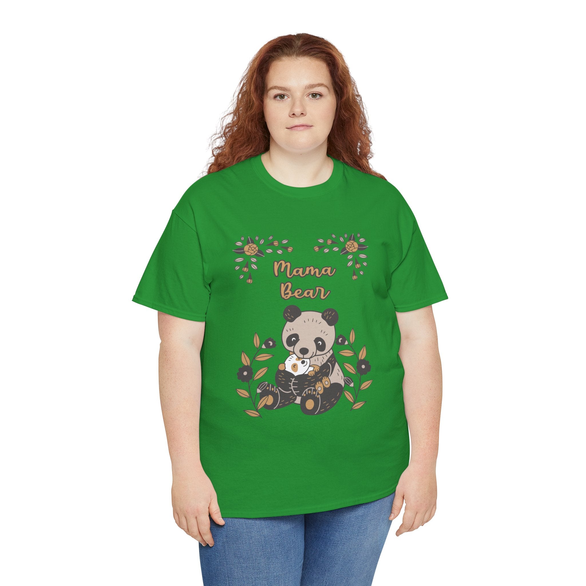 Mom T-Shirt - Mama Bear with Cute Panda Design