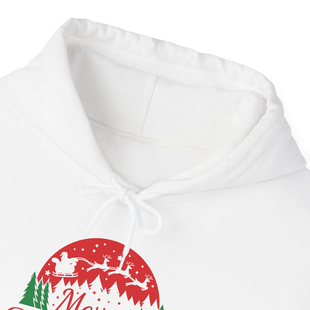 Merry Christmas Hoodie - Festive Red & Green Holiday Sweatshirt