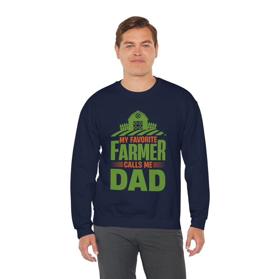 Dad’s Sweatshirt – My Favorite Farmer Calls Me Dad Design