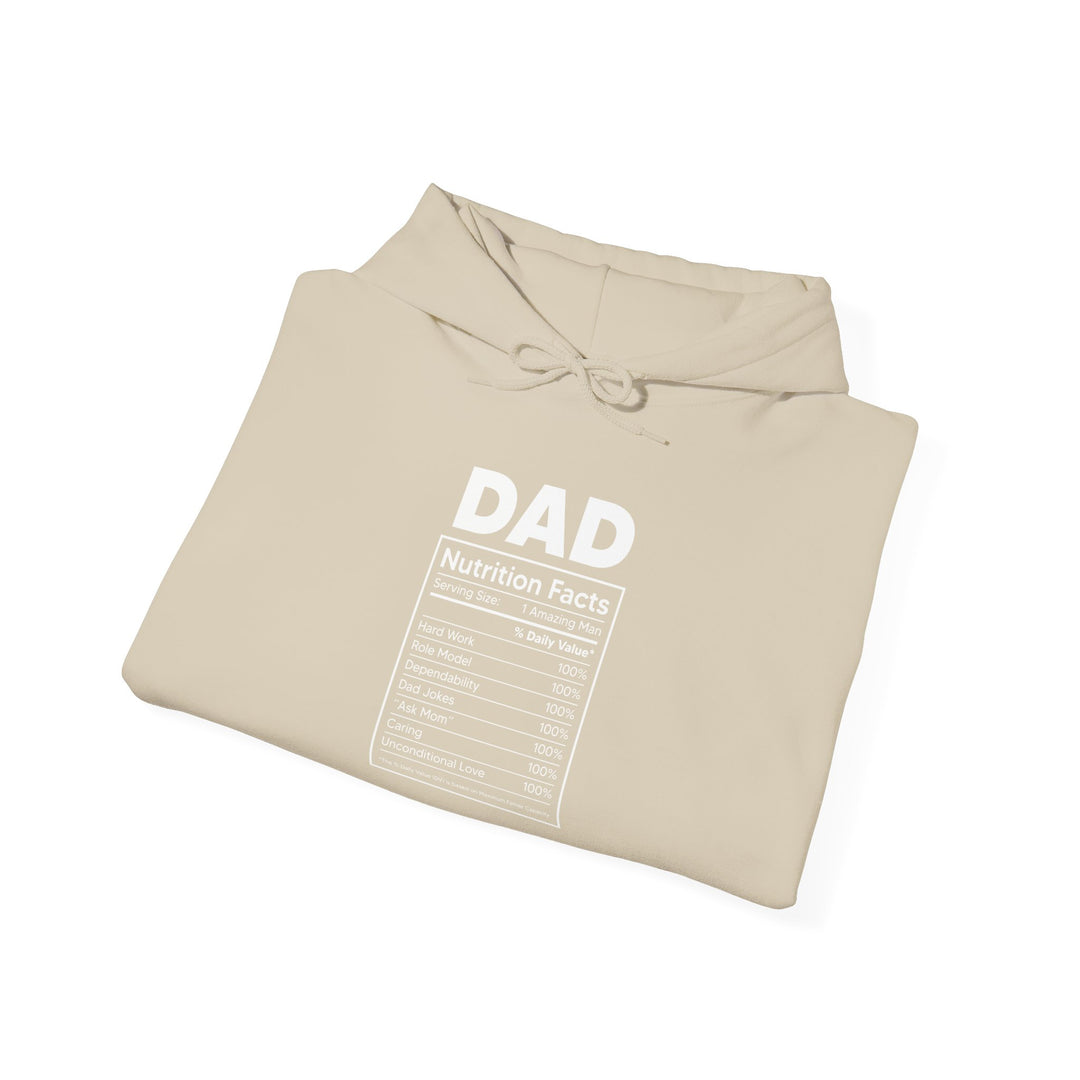 Dad’s Hooded Sweatshirt – Funny Dad Nutrition Facts Design