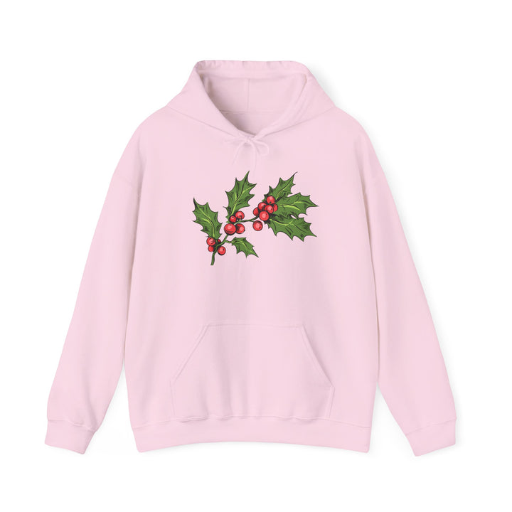 Festive Holly Unisex Hooded Sweatshirt