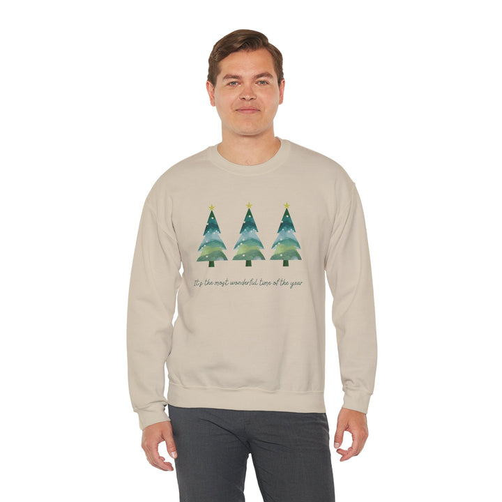 Christmas Tree Crewneck Sweatshirt — Cozy Holiday Trees Design