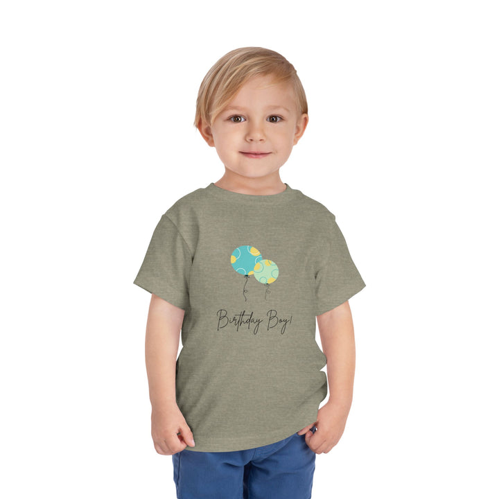 Toddler Tee — "Birthday Boy" Balloon Graphic