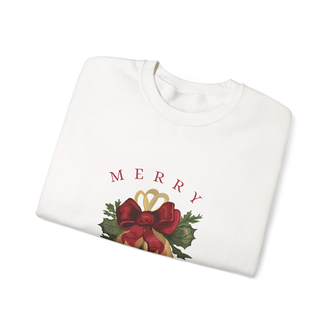 Christmas Bells Crewneck Sweatshirt — "Merry Christmas" Holiday Pullover