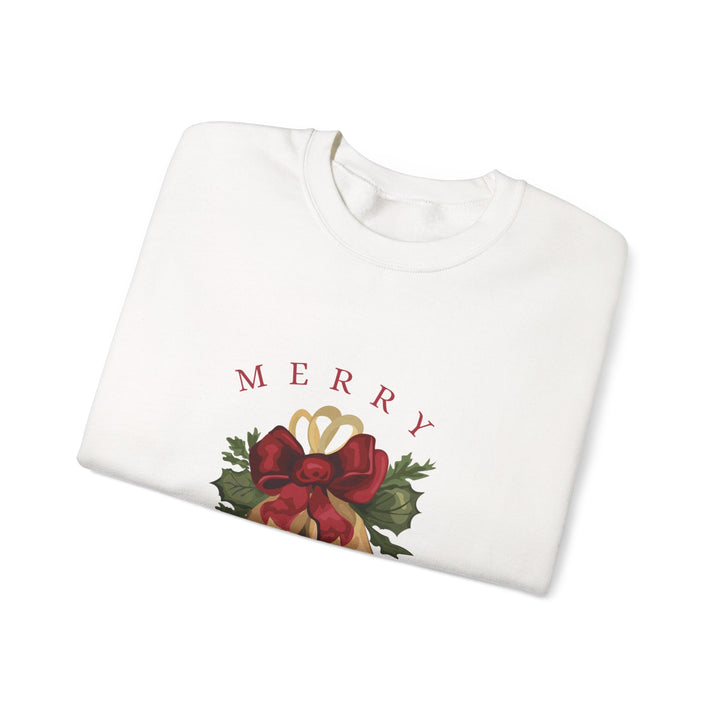 Christmas Bells Crewneck Sweatshirt — "Merry Christmas" Holiday Pullover