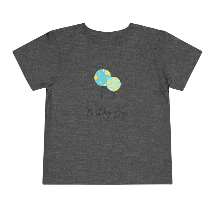 Toddler Tee — "Birthday Boy" Balloon Graphic