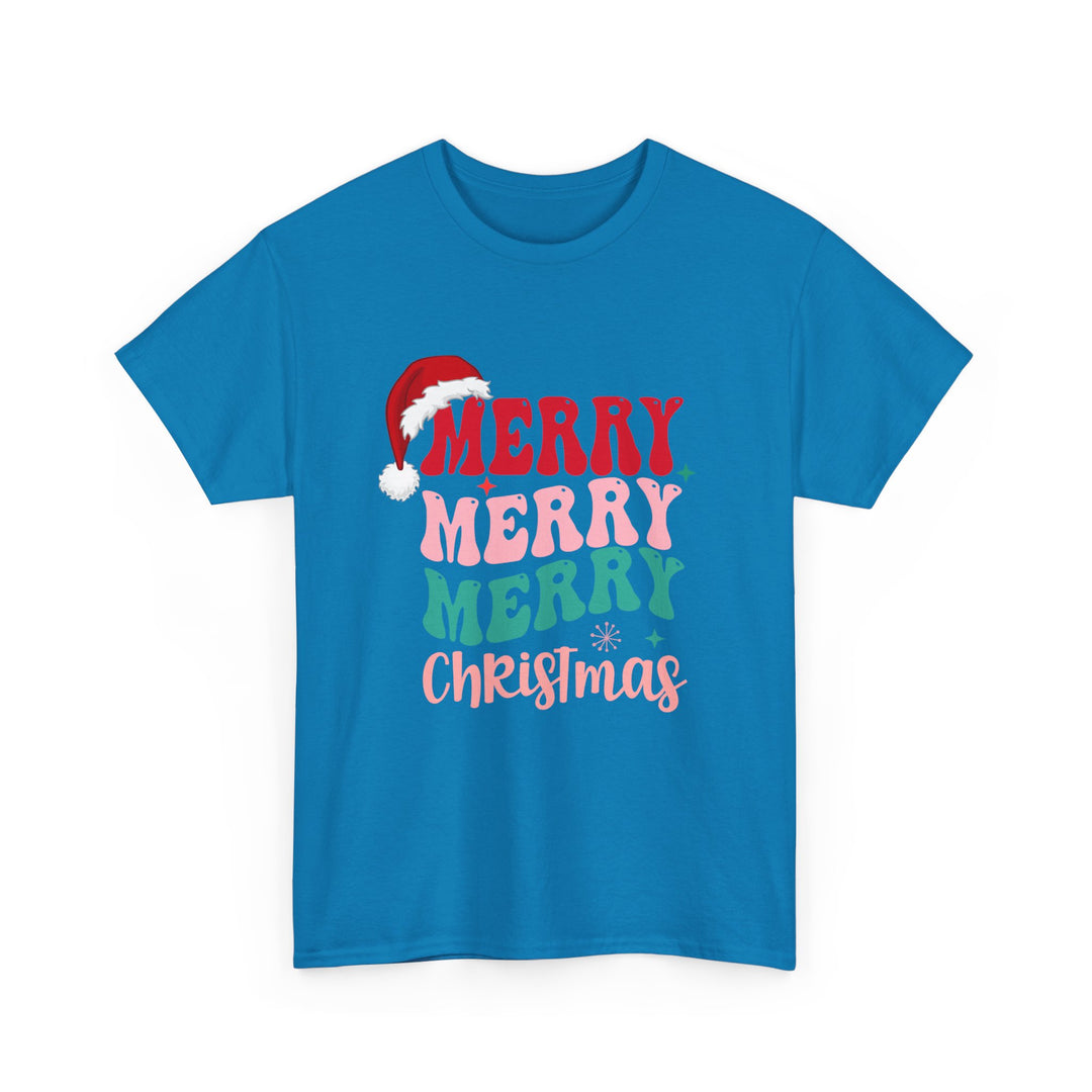 Merry Christmas Unisex Heavy Cotton Tee - Festive Holiday Shirt