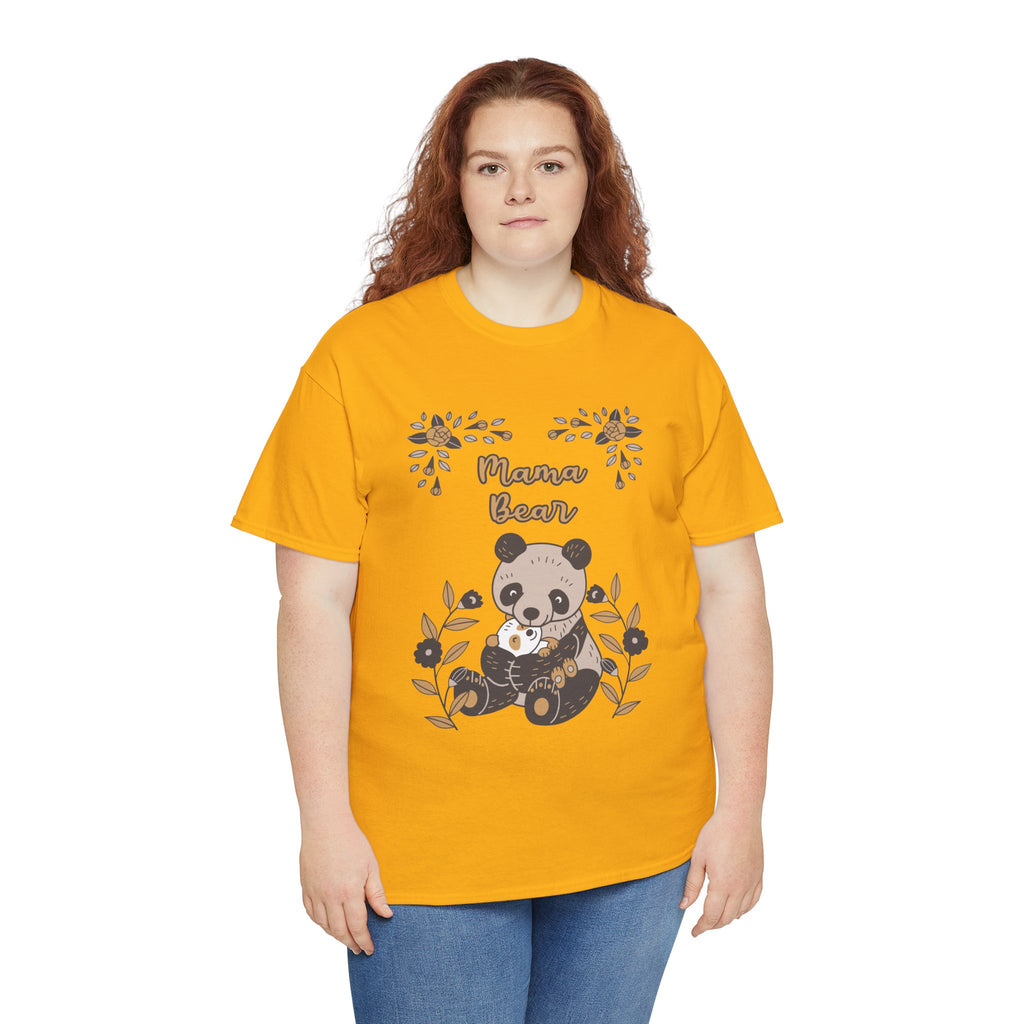 Mom T-Shirt - Mama Bear with Cute Panda Design