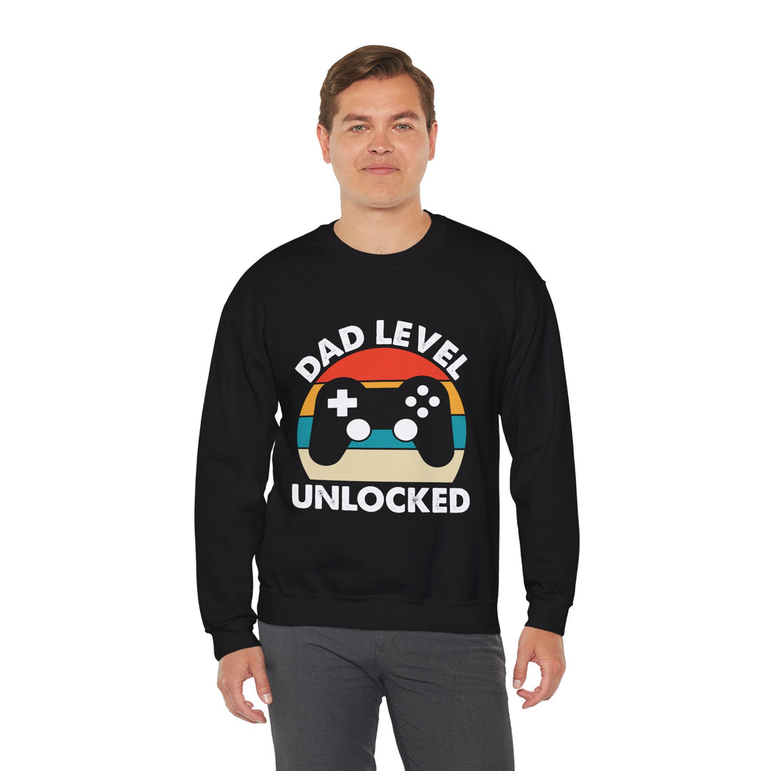 Dad’s Sweatshirt – Dad Level Unlocked Design