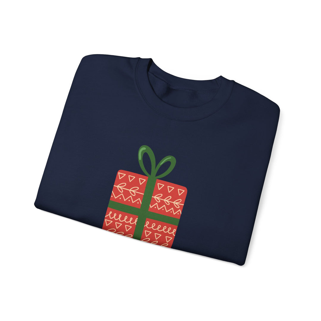 Christmas Present Sweatshirt – 'Merry Christmas' Holiday Crewneck