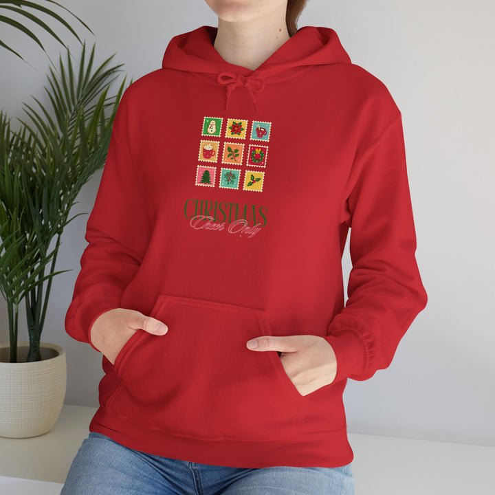 Christmas Cheer Hoodie — Festive Gift Icon Grid with "Christmas Every Day" Text