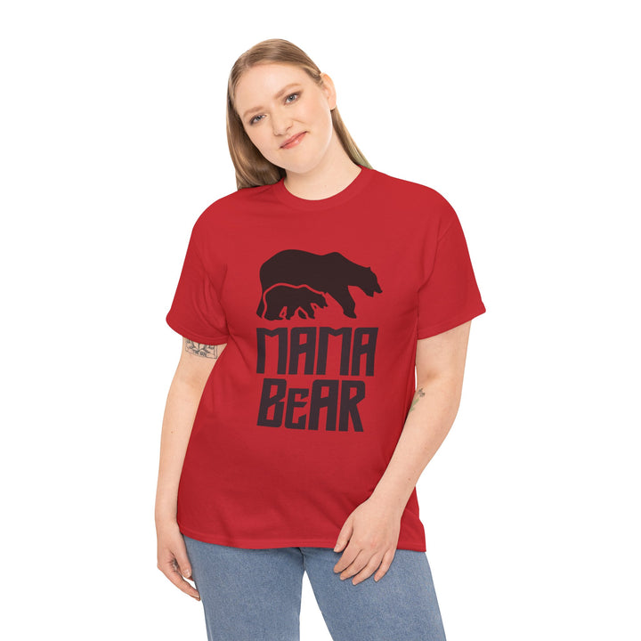 Mom’s T-shirt – Mama Bear Unisex Heavy Cotton Tee - Perfect Gift for Moms Design