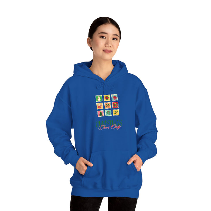 Christmas Cheer Hoodie — Festive Gift Icon Grid with "Christmas Every Day" Text