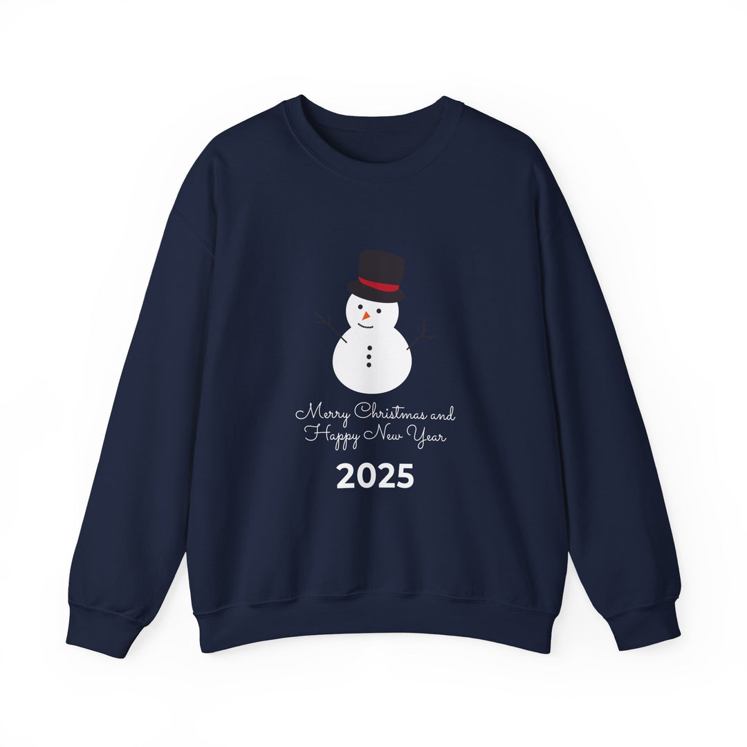 Christmas Snowman 2025 Crewneck Sweatshirt - "Merry Christmas and Happy New Year"