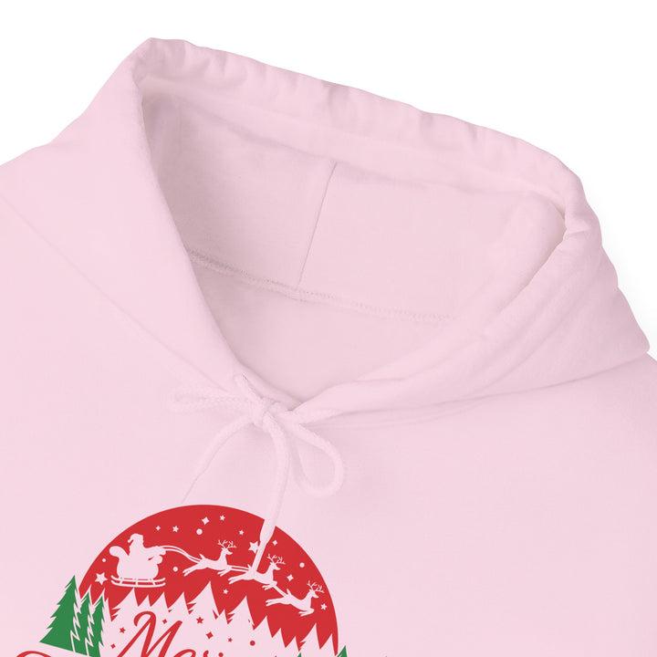 Merry Christmas Hoodie - Festive Red & Green Holiday Sweatshirt