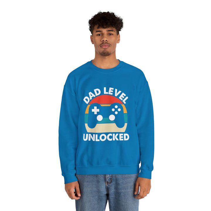 Dad’s Sweatshirt – Dad Level Unlocked Design