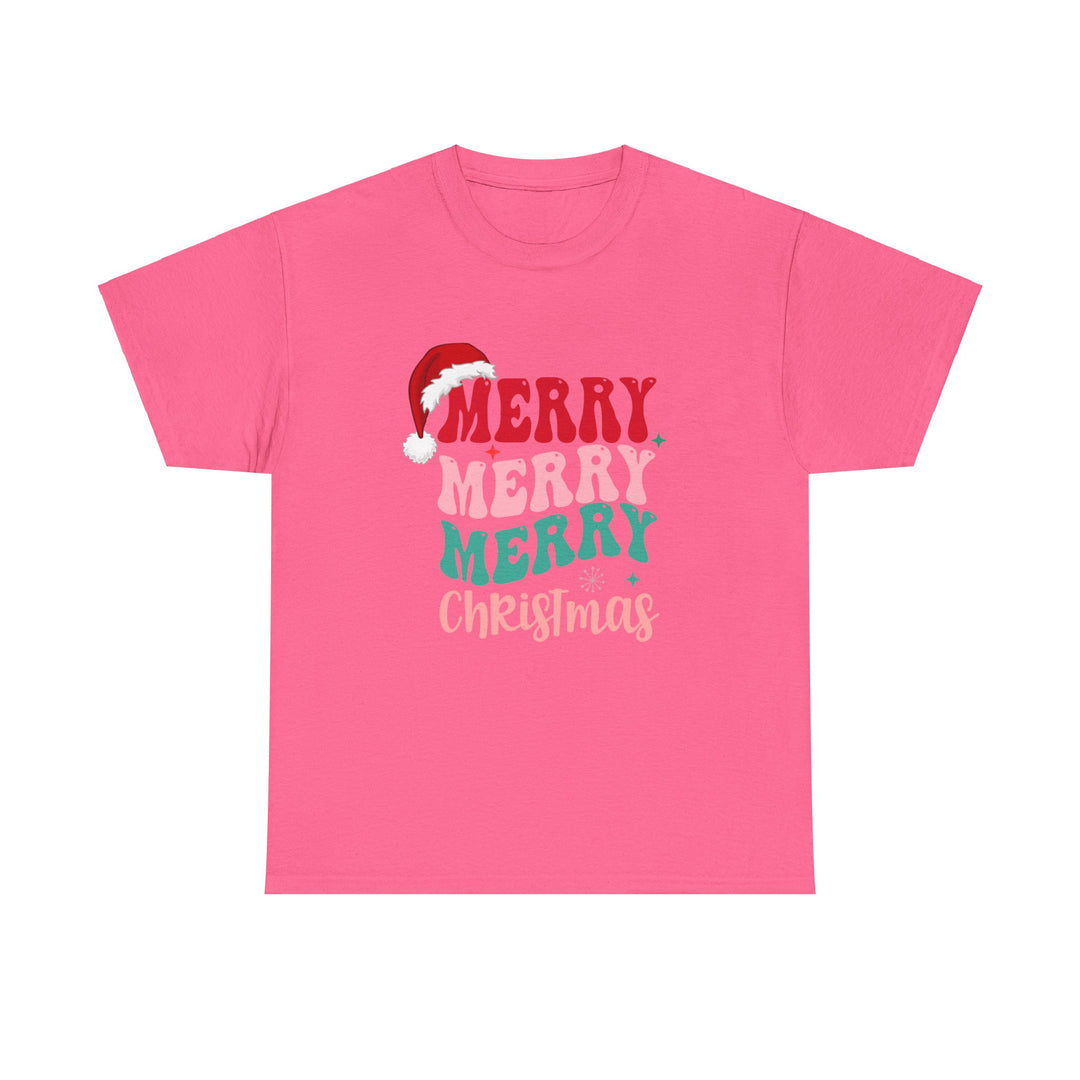 Merry Christmas Unisex Heavy Cotton Tee - Festive Holiday Shirt