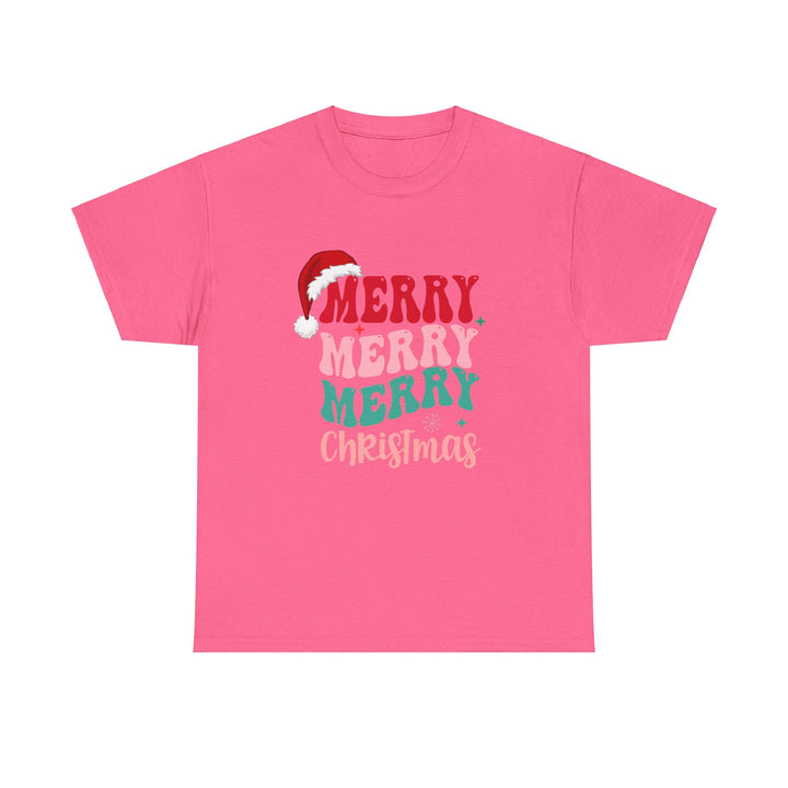 Merry Christmas Unisex Heavy Cotton Tee - Festive Holiday Shirt