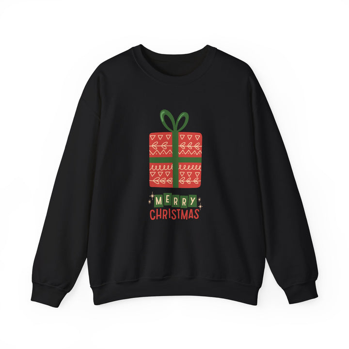 Christmas Present Sweatshirt – 'Merry Christmas' Holiday Crewneck