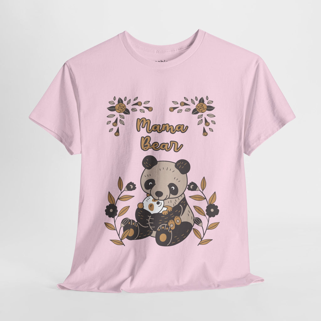 Mom T-Shirt - Mama Bear with Cute Panda Design