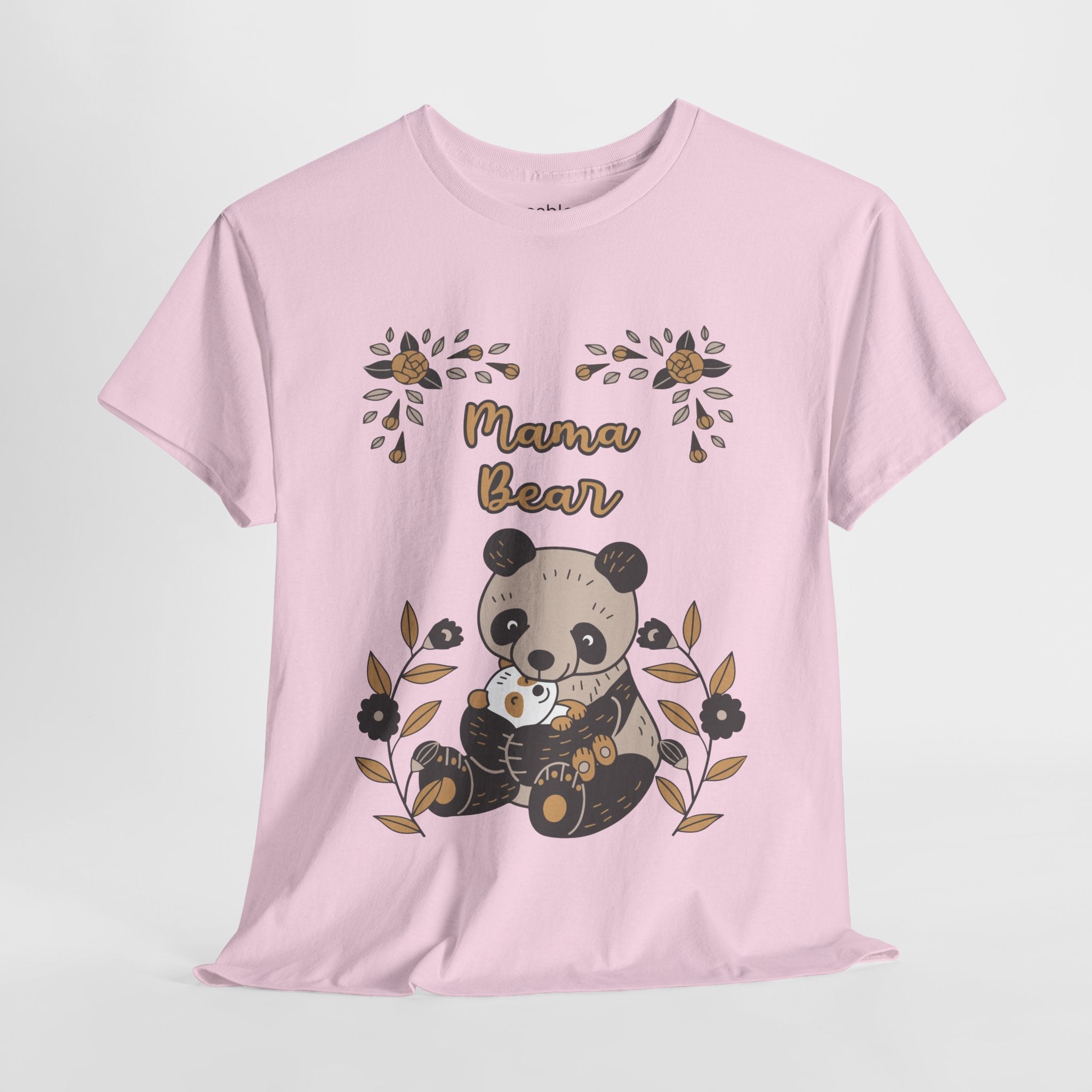 Mom T-Shirt - Mama Bear with Cute Panda Design