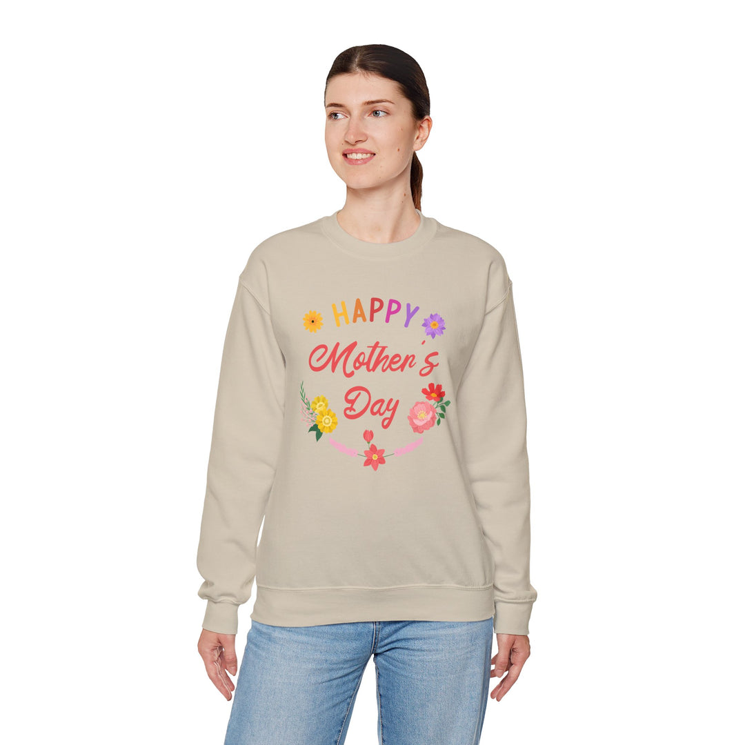 Mom's Sweatshirt - Happy Mother's Day Floral Design