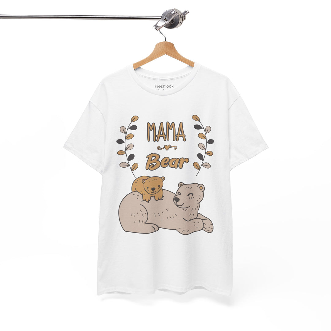 Mom T-Shirt - Mama Bear Design - Cute Bear Family Graphic T-Shirt