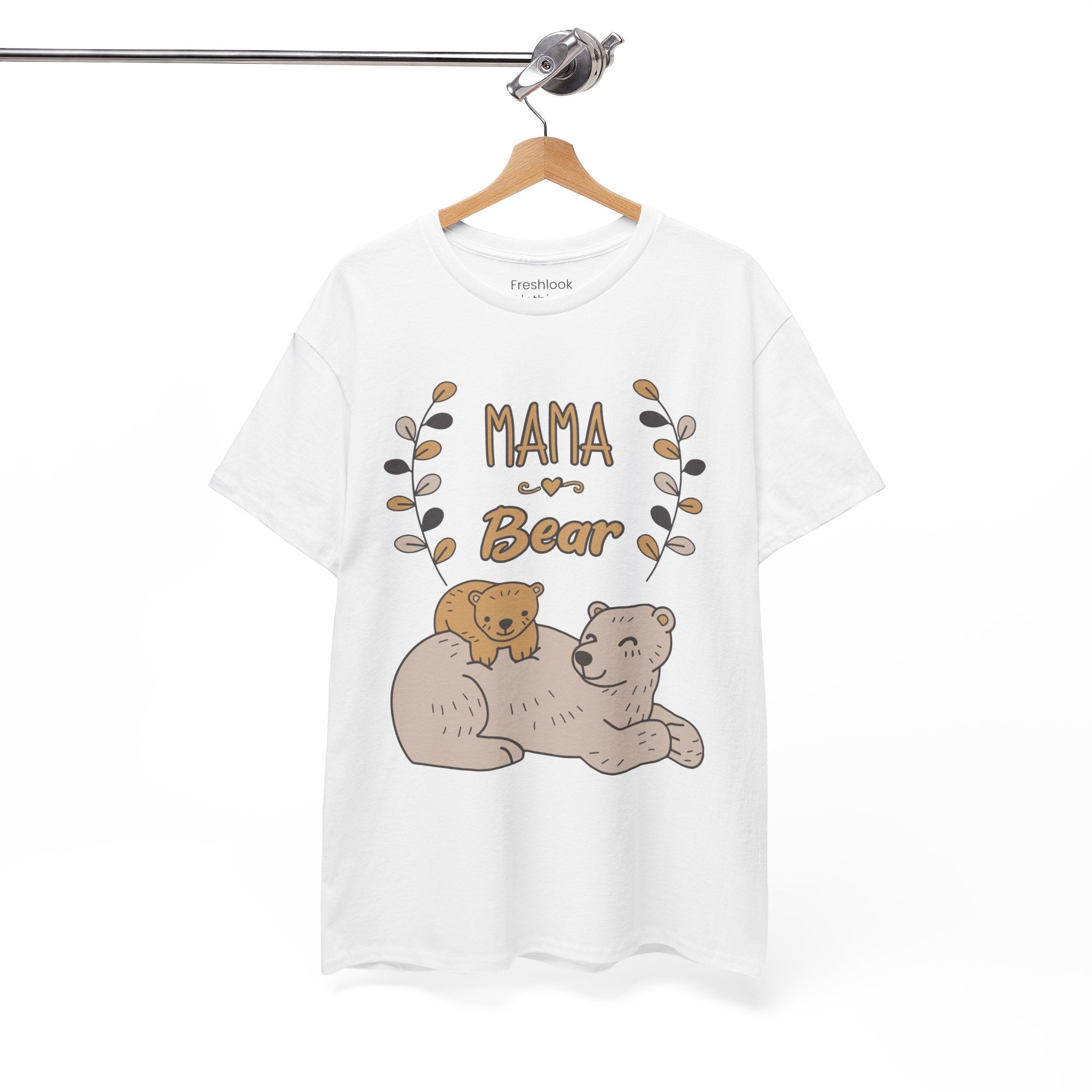 Mom T-Shirt - Mama Bear Design - Cute Bear Family Graphic Tee