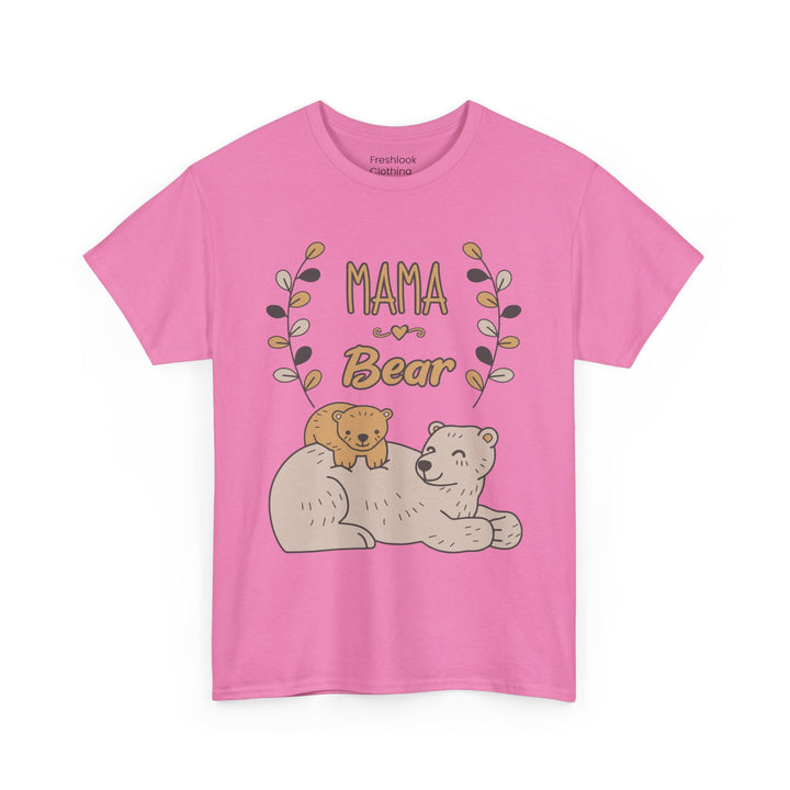 Mom T-Shirt - Mama Bear Design - Cute Bear Family Graphic T-Shirt