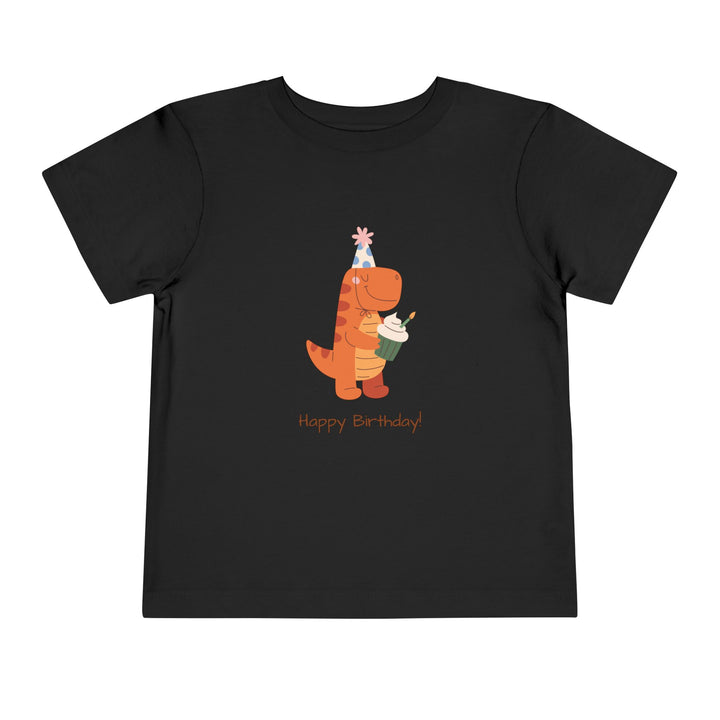 Toddler Tee — Cute Birthday Dinosaur "Happy Birthday" Shirt