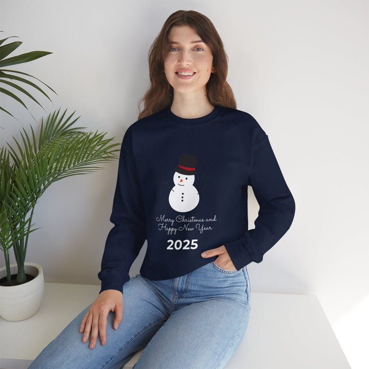 Christmas Snowman 2025 Crewneck Sweatshirt - "Merry Christmas and Happy New Year"