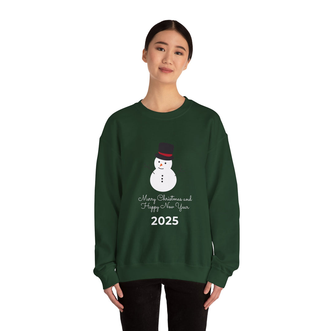 Christmas Snowman 2025 Crewneck Sweatshirt - "Merry Christmas and Happy New Year"