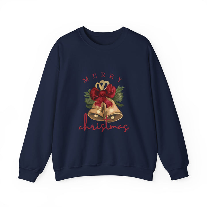 Christmas Bells Crewneck Sweatshirt — "Merry Christmas" Holiday Pullover