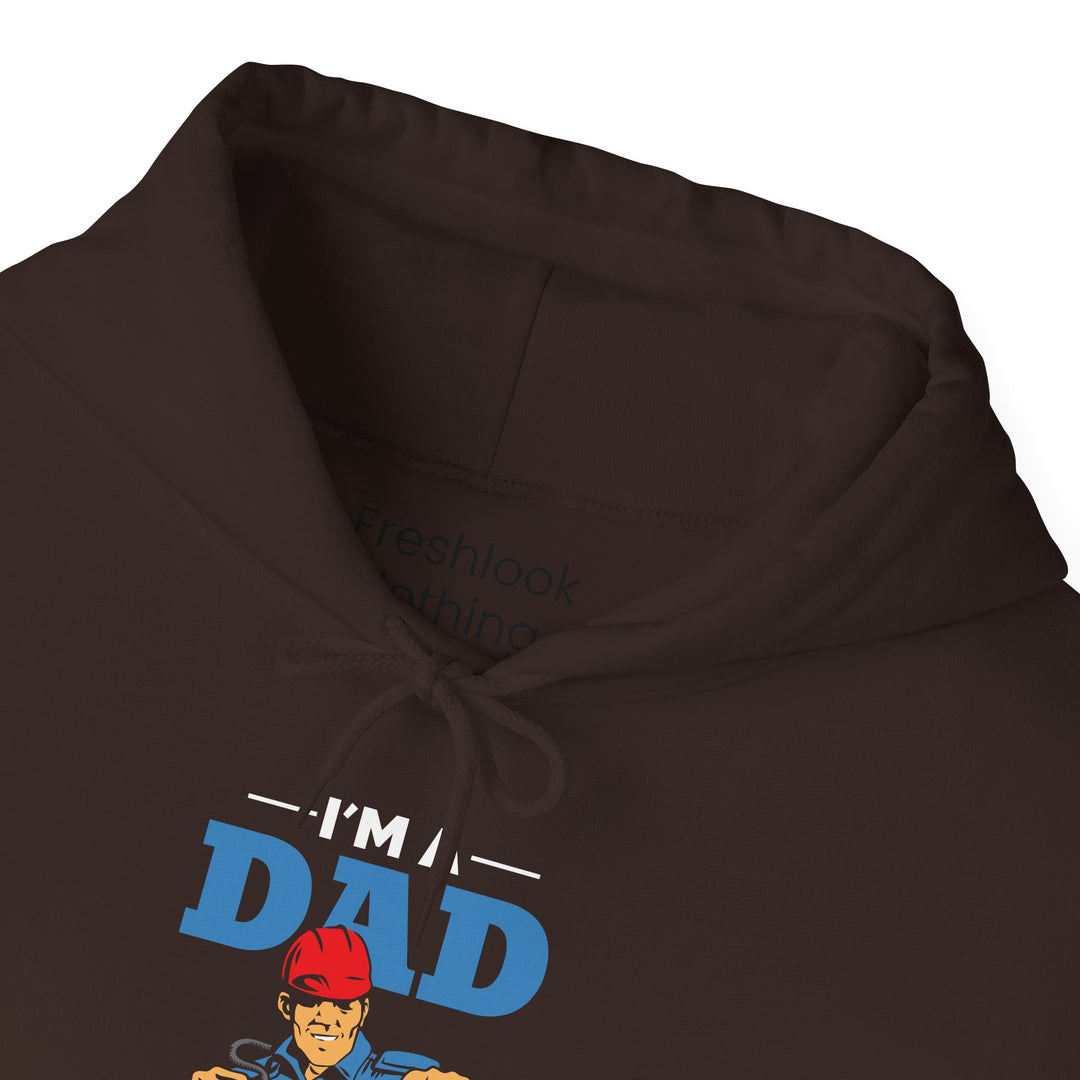 Dad’s Hooded Sweatshirt – I am Dad And Electrician Nothing Scares Me Design