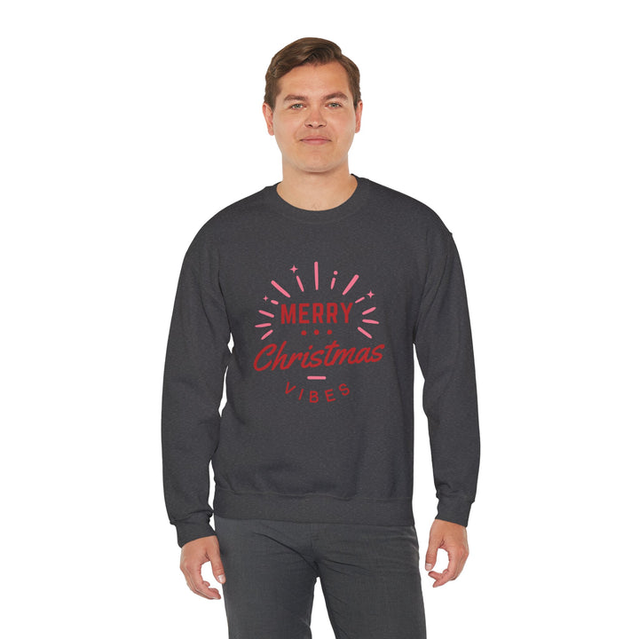 Christmas Sweatshirt — Merry Christmas Vibes Cozy Holiday Crewneck