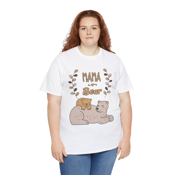 Mom T-Shirt - Mama Bear Design - Cute Bear Family Graphic T-Shirt