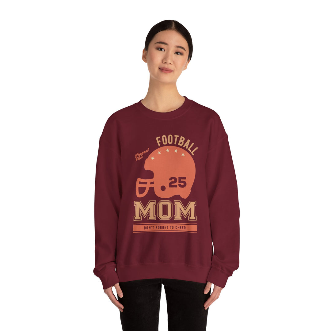 Mom's Sweatshirt - Biggest Football Fan Cheerful Design for Game Days