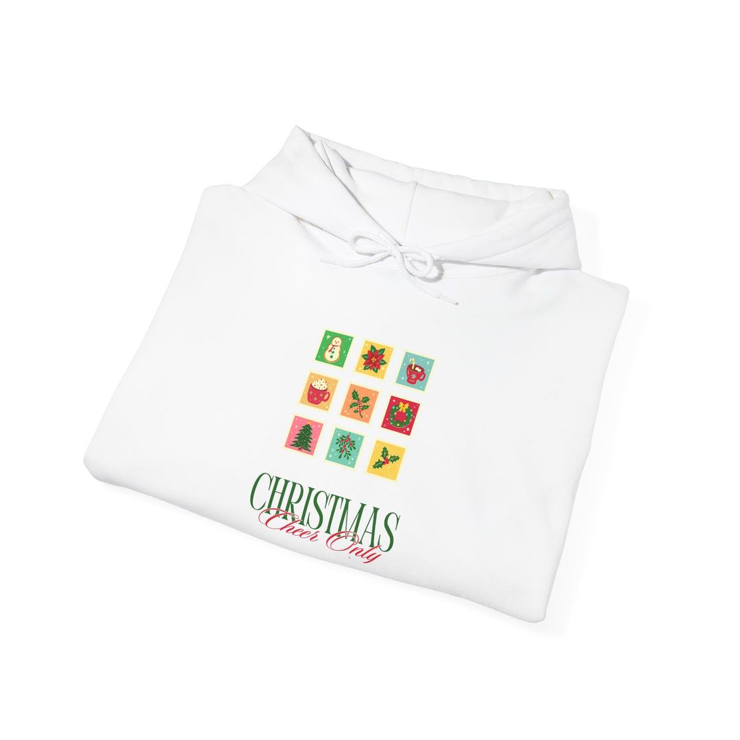 Christmas Cheer Hoodie — Festive Gift Icon Grid with "Christmas Every Day" Text