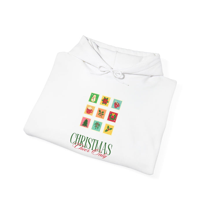 Christmas Cheer Hoodie — Festive Gift Icon Grid with "Christmas Every Day" Text