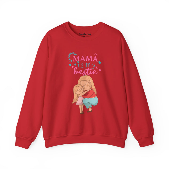 Mom's Sweatshirt - Mama Is My Bestie Design