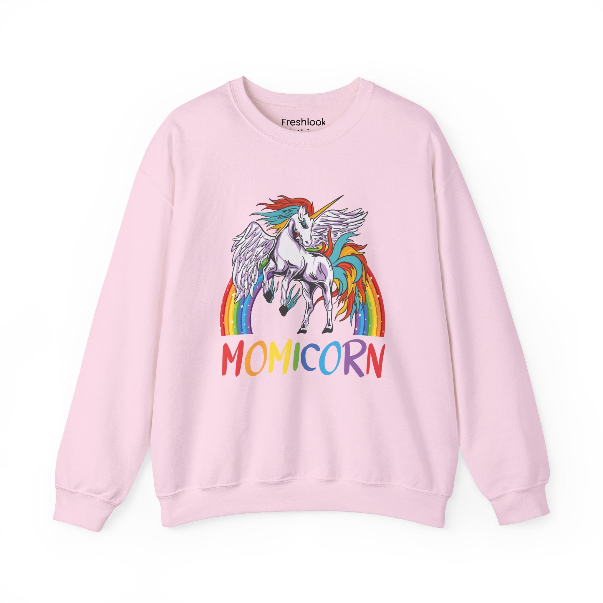 Mom Sweatshirt - Colorful MOMICORN Design