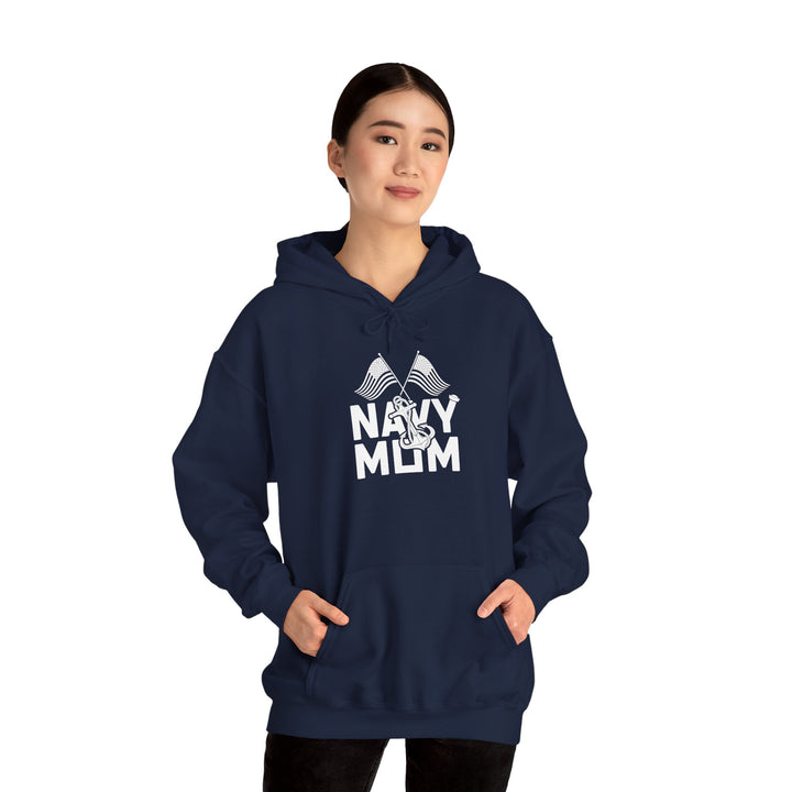 Mom's Hooded Sweatshirt – Navy Mom Design