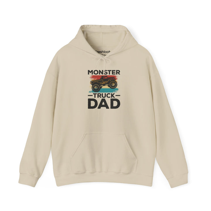 Dad’s Hooded Sweatshirt – Monster Truck Dad Design